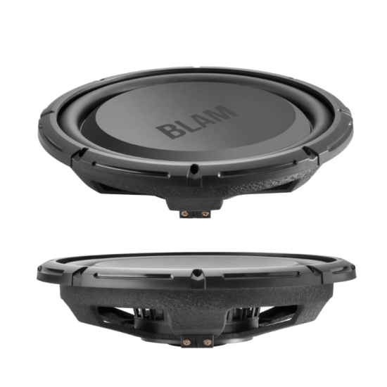 BLAM Relax RS12.4 1-cewkowy głośnik niskotonowy o średnicy 30cm/12cali do subwoofera samochodowego - 150/300W, Impedancja 1 x 4 Ohm. EXTRA SLIM